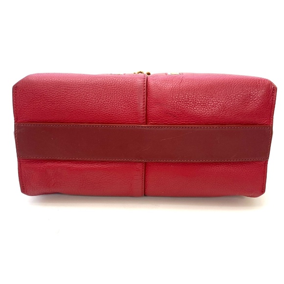 Chloe Women's Cate Style Red on Red Pebble Grained Leather Satchel - Picture 5 of 12
